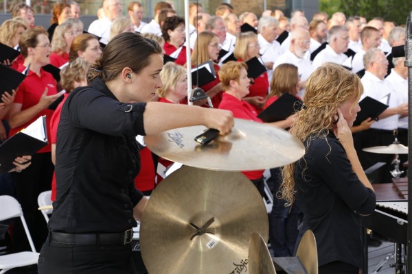photo from "freedom first" showing percussionists